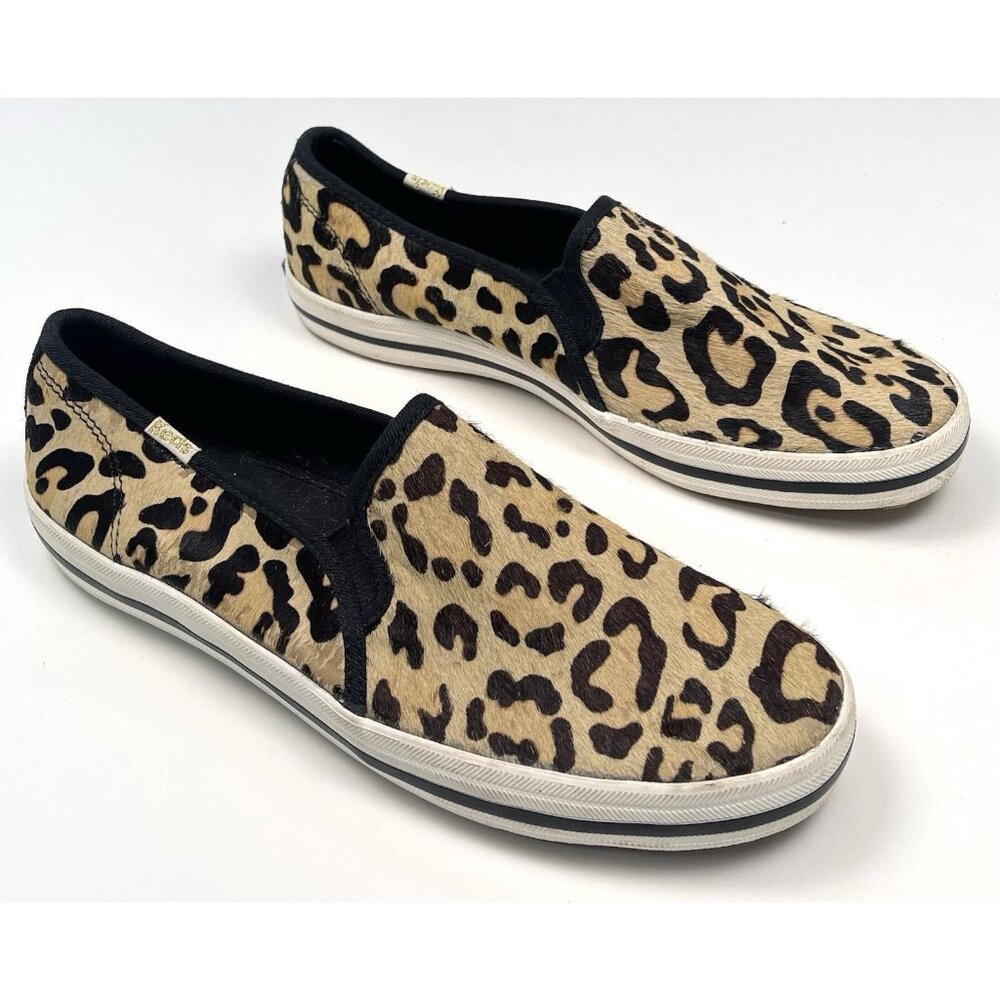 KEDS for KATE SPADE NY Womens US 8 Leopard Cow Hide SNEAKERS Shoes WH57797 EUC - Picture 3 of 8